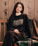 BOUCLE CLASSIC LOGO KNIT PULLOVER IN ECRU image 11