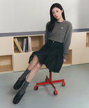 W BANDING FLATS SNEAKERS IN BLACK image 1