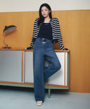 W SMALL CLASSIC LOGO CROP KNIT PULLOVER IN BLACK image 11
