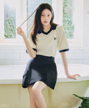 W COTTON CARGO MINI SKIRT IN BLACK image 2