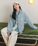 W LOW-WAIST TUCK WIDE DENIM PANTS IN ECRU image 2