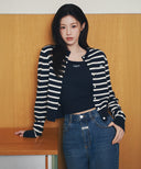W LAYERED SKIRT DENIM PANTS IN BLUE image 2