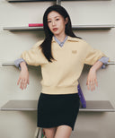 W VINTAGE CLASSIC LOGO SWEAT MINI SKIRT IN BLACK image 2