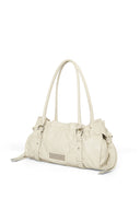 SHIRRING TIE BUCKLE SHOULDER BAG IN BEIGE image 2