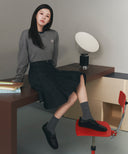 W BANDING FLATS SNEAKERS IN BLACK image 3