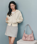REGULAR LOGO 2WAY HOBO BAG IN PINK image 3