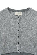 LAYERED TEXTURE KNIT CARDIGAN IN GRAY image 3