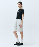 CLASSIC LOGO SWEAT SHORTS IN LIGHT HEATHER GREY