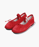 W BANDING RIBBON FLAT SHOES IN RED image 1