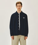 CLASSIC LOGO LINEN SHIRT IN NAVY image 1