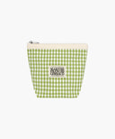 CLASSIC LOGO CHECK POUCH IN LIGHT GREEN image 1