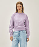 W CLASSIC LOGO CROP SWEATSHIRT IN LAVENDER image 1