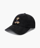 DOODLE BEAR CAP IN WASHED BLACK image 1