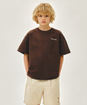 KIDS BACK GRAPHIC OVERSIZED TEE IN BROWN image 1