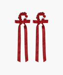 REGULAR LOGO SATIN HAIR RIBBON SCRUNCHIE 2PACK IN RED image 1