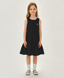 KIDS W BUBBLE SLEEVELESS ONEPIECE IN BLACK image 1