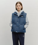 CLASSIC LOGO DENIM DOWN VEST IN DARK BLUE image 1