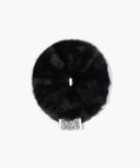CLASSIC LOGO FUR SCRUNCHIE IN BLACK image 1