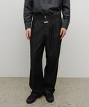 M WIDE RAW DENIM PANTS IN BLACK image 1