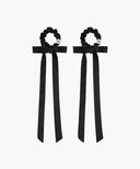 REGULAR LOGO SATIN HAIR RIBBON SCRUNCHIE 2PACK IN BLACK image 1