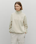 CLASSIC LOGO HALF NECK FLEECE SWEATSHIRT IN IVORY image 1