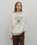 CREST CRACK LOGO OVERSIZED HOODIE IN OATMEAL image 1