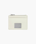 CLASSIC LOGO ZIP CARD WALLET IN IVORY image 1