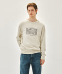CLASSIC LOGO KNIT PULLOVER IN IVORY image 1