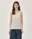 SHADOW CLASSIC LOGO SLEEVELESS IN IVORY image 1