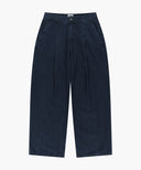 M WIDE FIT TUCK SUMMER DENIM PANTS IN INDIGO