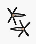 KIDS W RIBBON HAIR PIN 2PACK IN BLACK image 1
