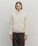 CLASSIC LOGO HOODED LIGHT DOWN JACKET IN IVORY image 1