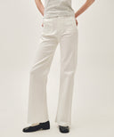 W BOOT-CUT DENIM PANTS IN WHITE image 4