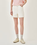 W DENIM SHORTS IN ECRU image 4