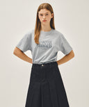 CLASSIC LOGO TEE IN HEATHER GREY image 1