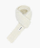 REGULAR LOGO SLIM MUFFLER IN IVORY image 1