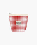 CLASSIC LOGO CHECK POUCH IN RED image 1