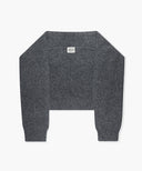 CIRCLE LOGO SHAWL MUFFLER IN CHARCOAL GREY image 1