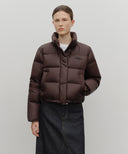 W BASIC CROP DOWN JACKET IN BURGUNDY image 1