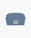 CLASSIC LOGO DENIM POUCH IN BLUE image 1