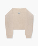 CIRCLE LOGO SHAWL MUFFLER IN BEIGE image 1