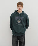 CREST CRACK LOGO OVERSIZED HOODIE IN DARK GREEN image 1