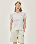 W SMALL REGULAR LOGO TEE IN WHITE image 1