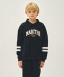 KIDS STRIPE POINT COLLAR SWEATSHIRT IN NAVY image 1