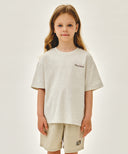 KIDS BACK GRAPHIC OVERSIZED TEE IN OATMEAL image 1