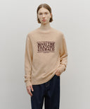 BOUCLE CLASSIC LOGO KNIT PULLOVER IN ECRU image 1