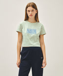W CLASSIC LOGO CROP TEE IN LIGHT MINT image 1