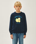 KIDS CITRON KNIT PULLOVER IN NAVY image 1