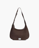 CLASSIC LOGO ROUND SHOULDER BAG IN BROWN image 1