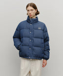 CLASSIC LOGO DENIM DOWN JACKET IN DARK BLUE image 1
